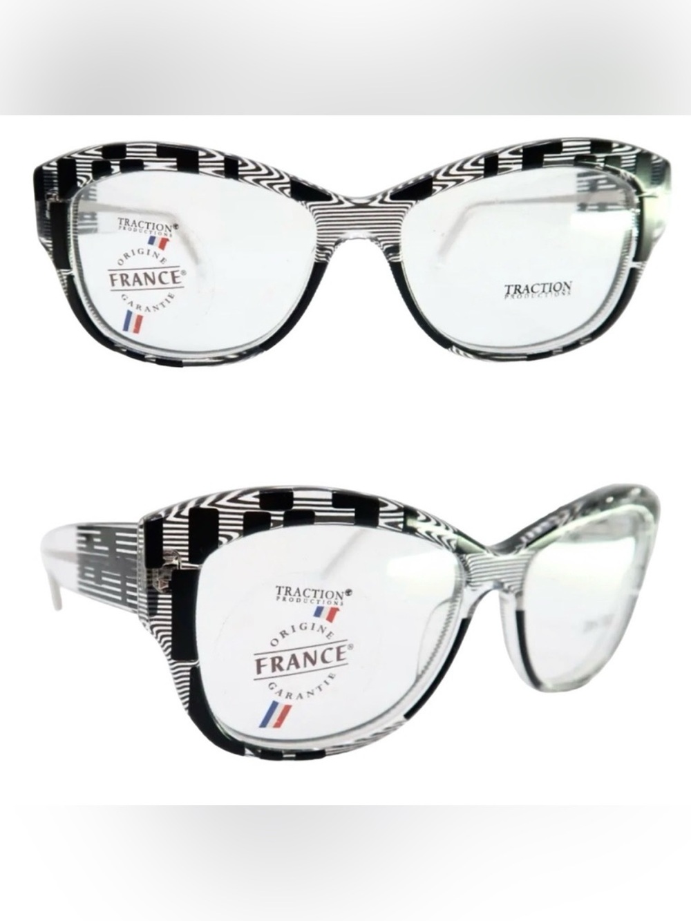 Vintage TRACTION PRODUCTIONS Eyeglass Frames, Deadstock, Made in France,  Unisex
